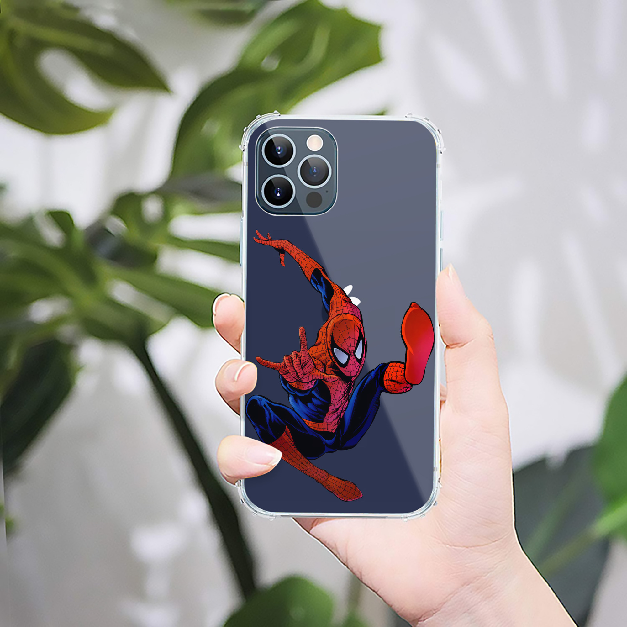 （画像用） Spider Man スパイダーマン 【iPhone 12シリーズ対応】透明スマホケース（クリアソフトケース）